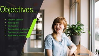 Objectives…
╸ Heap tree Definition
╸ Max heap tree
╸ Min heap tree
╸ Representation of a heap tree
╸ Operations of a heap tree
╸ Application of heap tree
2
 