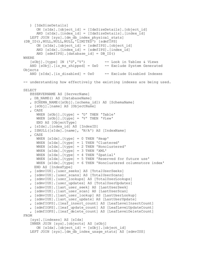 supporting t-sql scripts for Heap vs clustered table | PDF