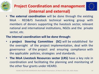 Increase sustainable livestock productivity and improve the marketing of livestock products 