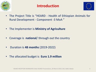 Increase sustainable livestock productivity and improve the marketing of livestock products 