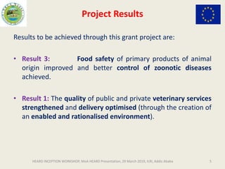 Increase sustainable livestock productivity and improve the marketing of livestock products 