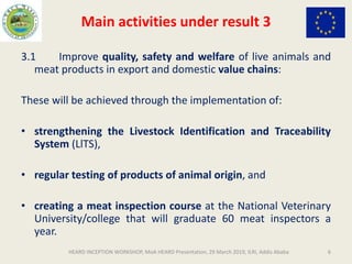 Increase sustainable livestock productivity and improve the marketing of livestock products 