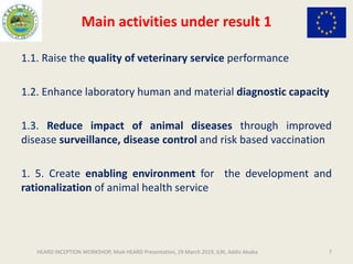 Increase sustainable livestock productivity and improve the marketing of livestock products 