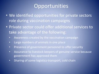 Public Private Partnerships in Animal Health Delivery: Experiences from Kenya