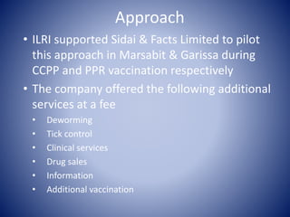 Public Private Partnerships in Animal Health Delivery: Experiences from Kenya