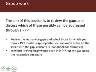 Public-Private Partnerships (PPP) for Veterinary Service Delivery 