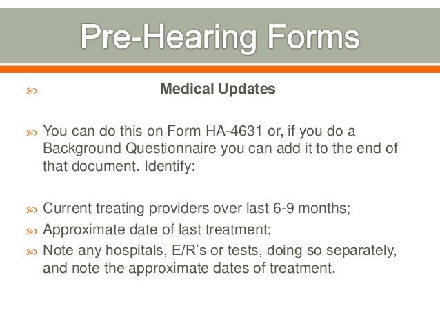 form ha 4631 tactics for preparing for a social security benefits hearing form ha 4631 tactics for preparing for a social security benefits hearing