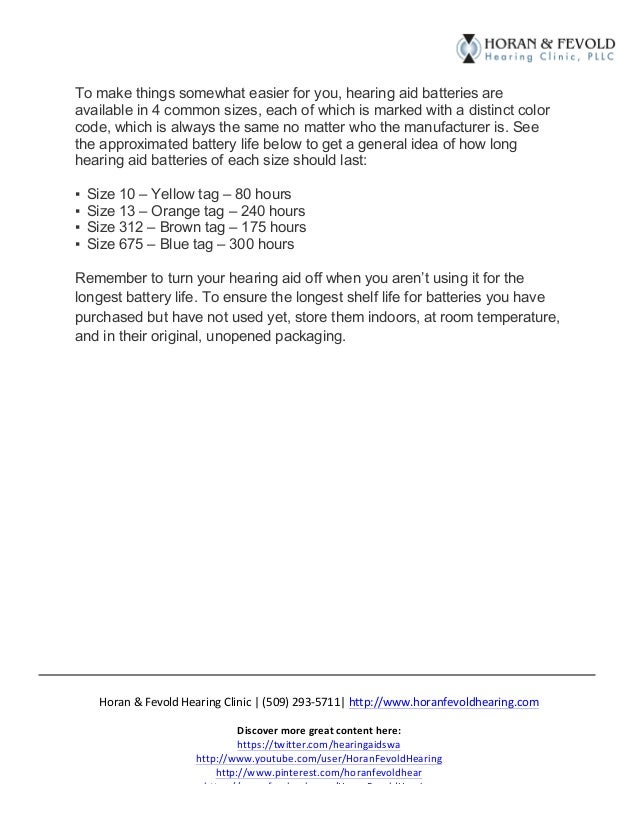 Expectations for Hearing Aid Battery Lifespan