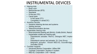 INSTRUMENTAL DEVICES
 