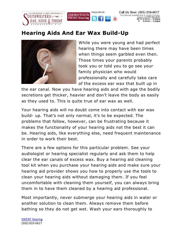 Hearing Aids and Ear Wax BuildUp