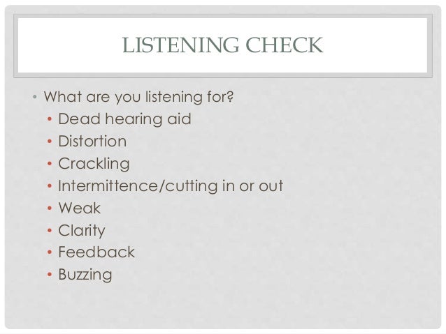 Daily Hearing Aid Check Chart