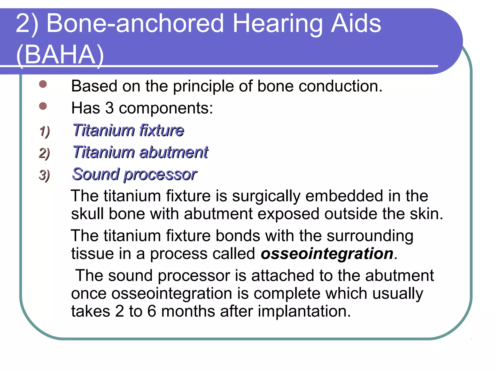 Hearing aids & implantable hearing devices | PPT
