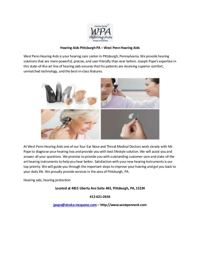 Hearing Aids Pittsburgh Pa West Penn Hearing Aids