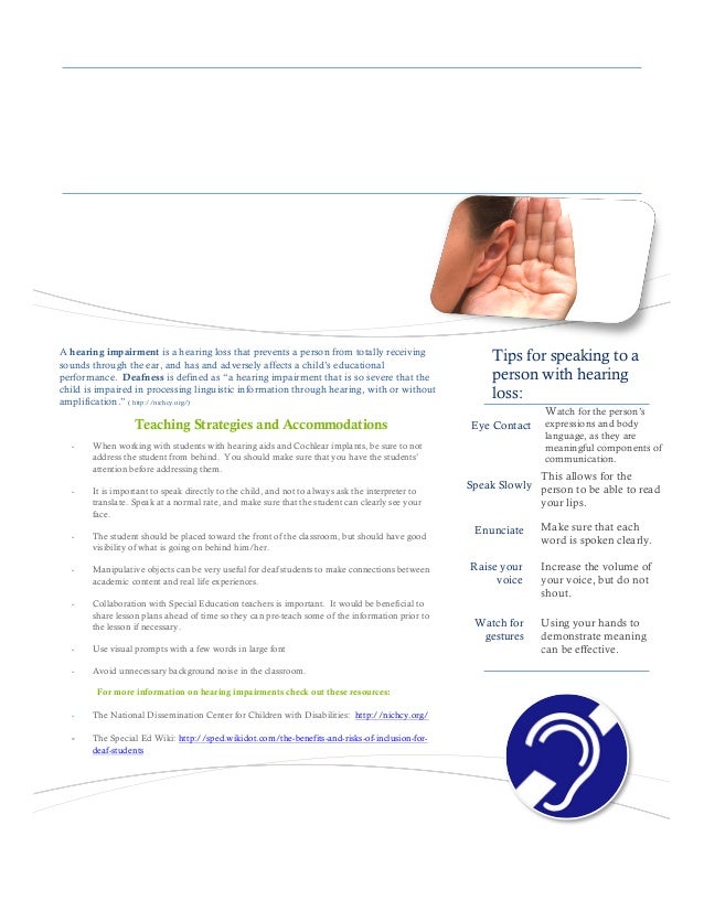hearing impairment accommodations