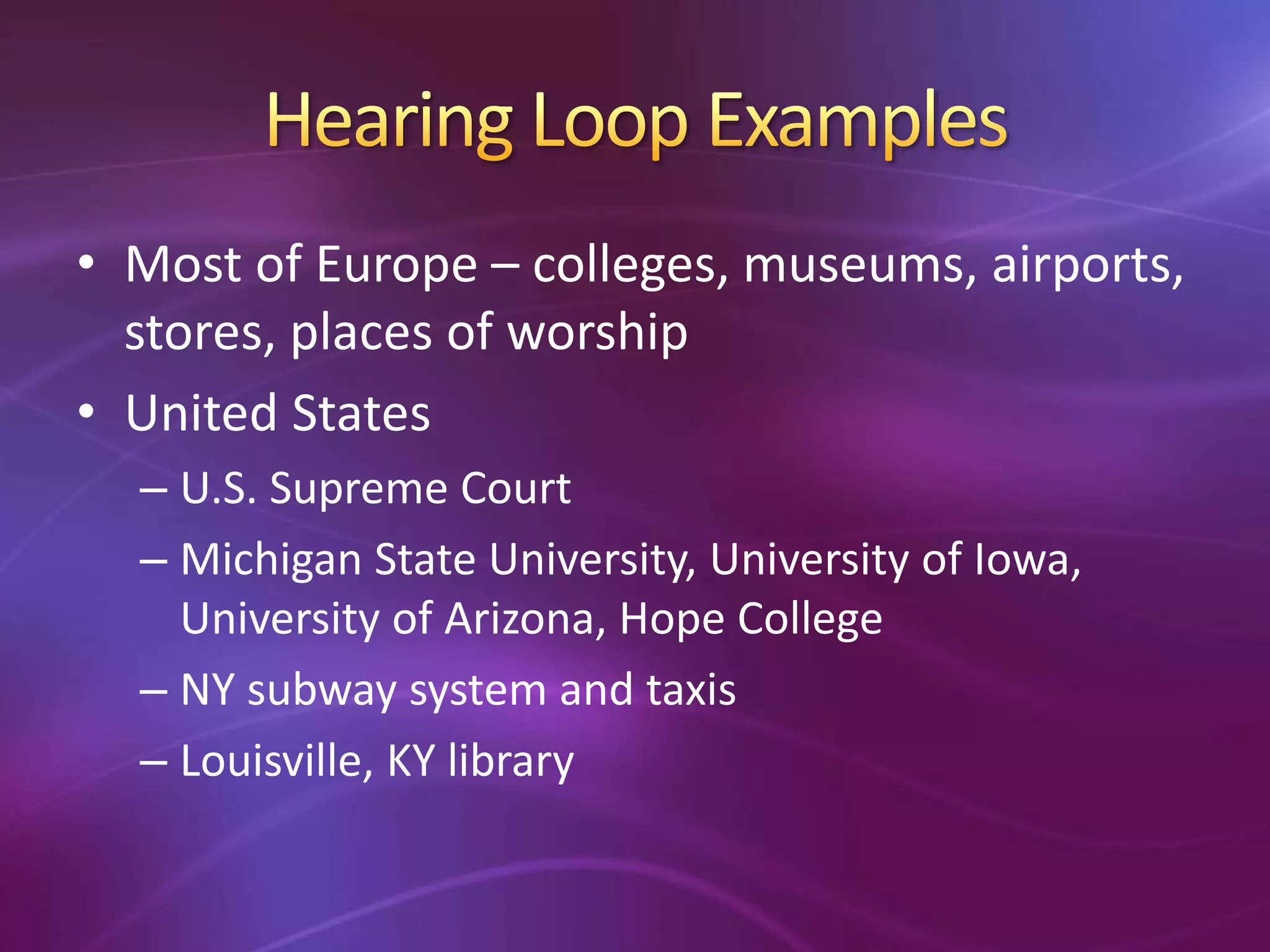 Hearing Induction Loops Powerpoint | PPTX | Technology & Computing