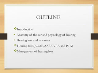 Hearing loss and management_A brief overview and approach | PPT