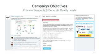 Educate Prospects & Generate Quality Leads
17
Campaign Objectives
 