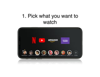 1. Pick what you want to
watch
 
