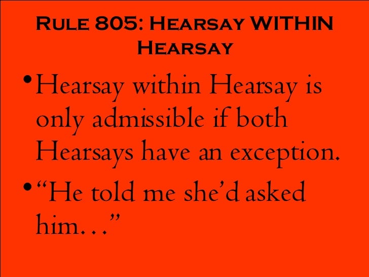exception of hearsay evidence under s exception of hearsay evidence under s