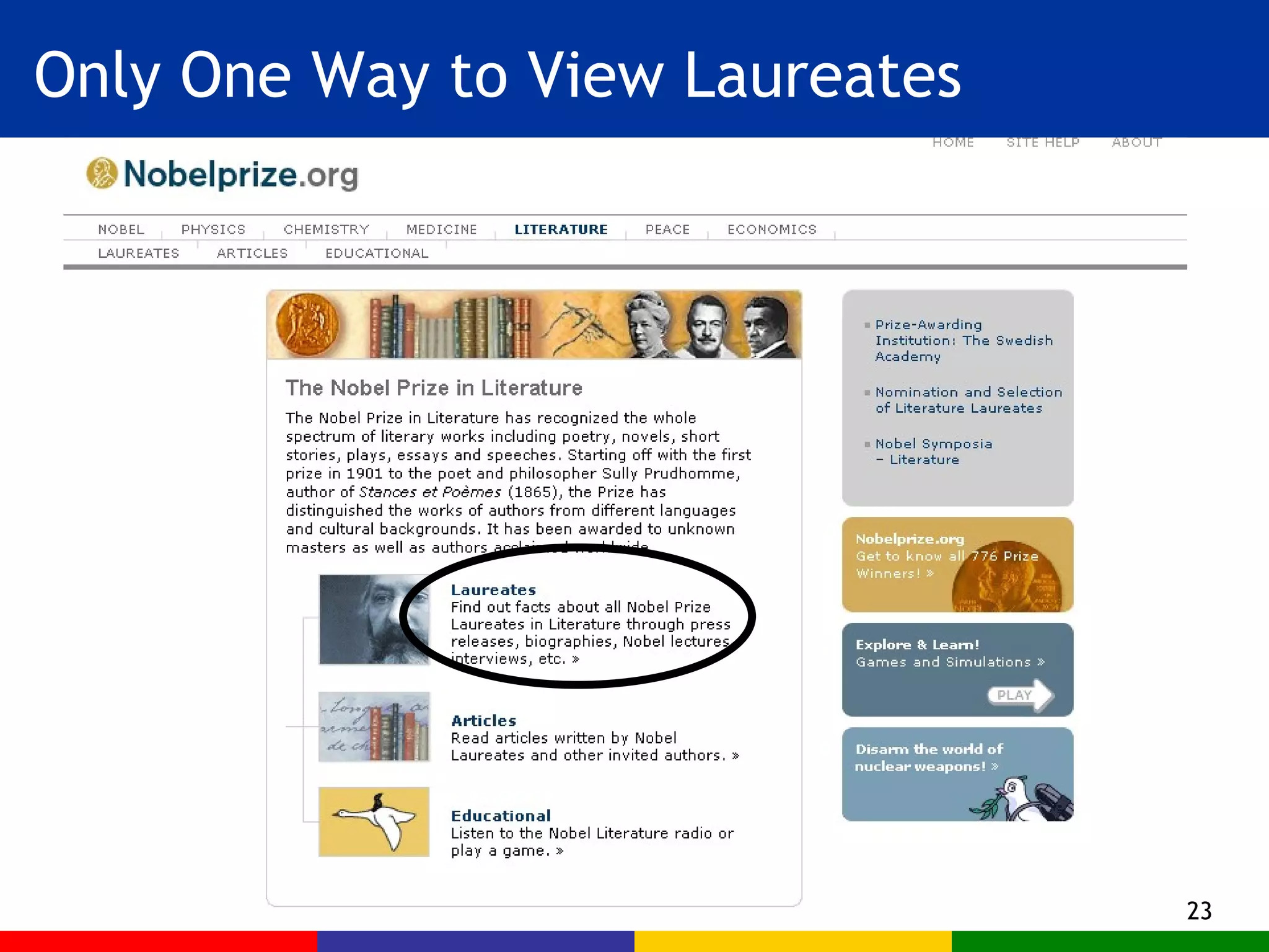 Only One Way to View Laureates 