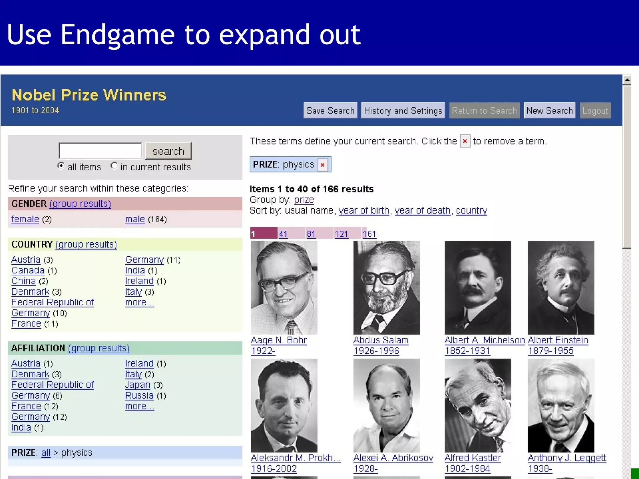 Use Endgame to expand out  