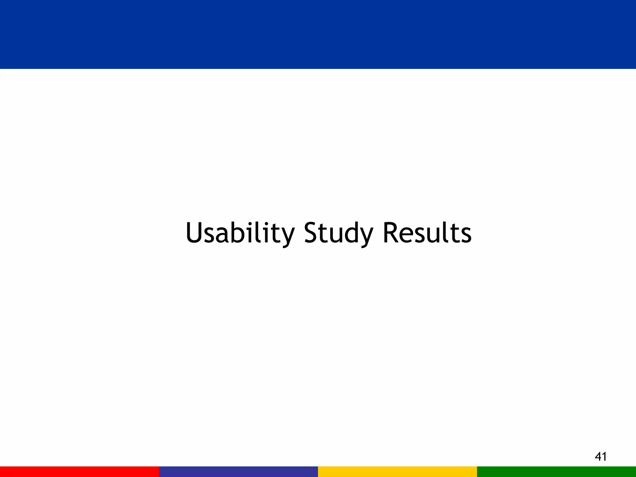 Usability Study Results 