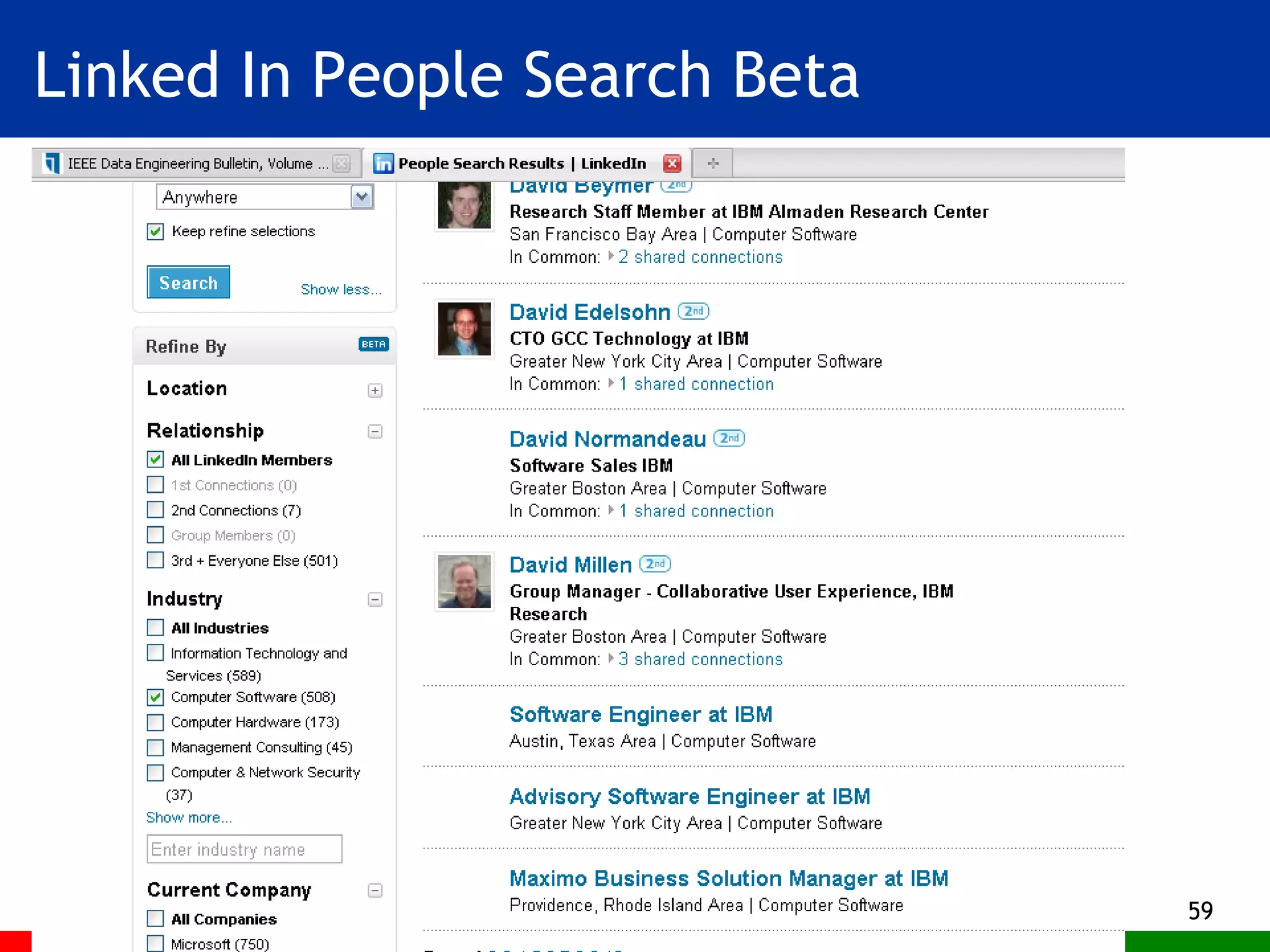 Linked In People Search Beta 