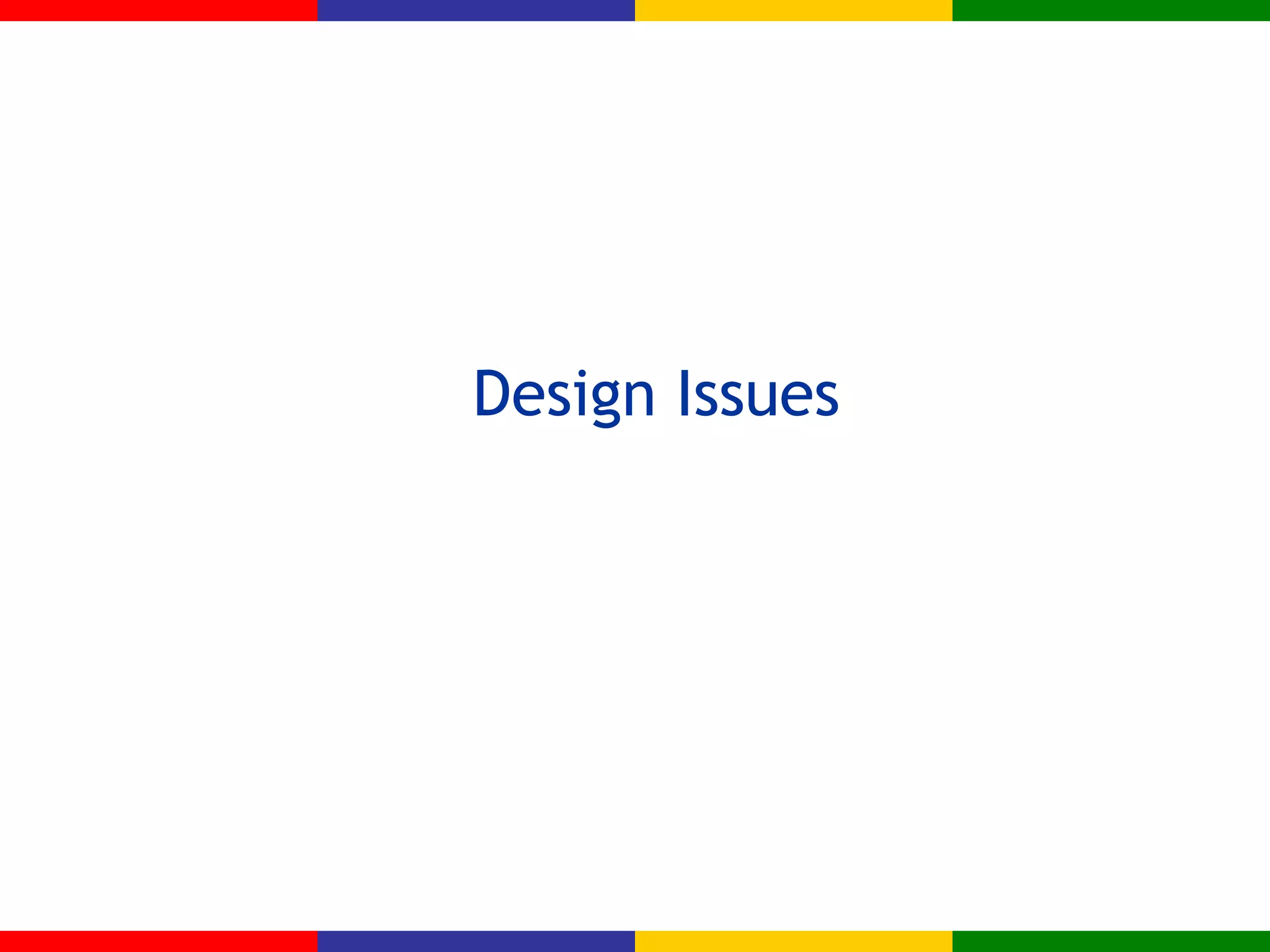 Design Issues 