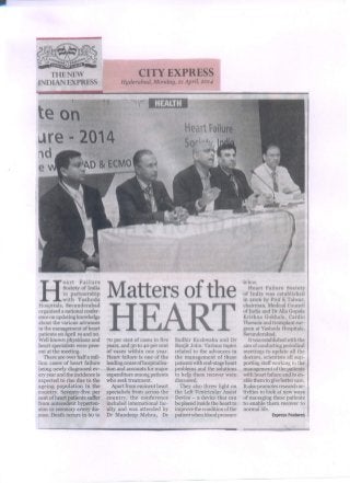 Update on Heart Failure Society, India Conference 2014 | Indian Express Newspaper