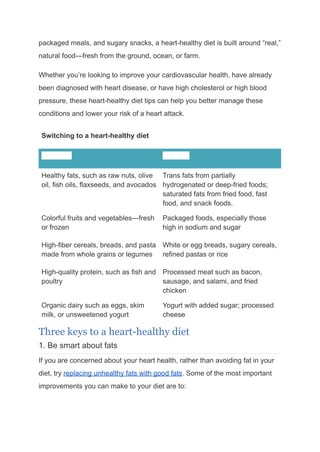 Heart healthy diet tips | PDF