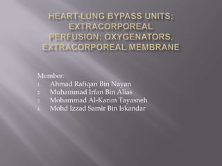 Member:
1. Ahmad Rafiqan Bin Nayan
2. Muhammad Irfan Bin Alias
3. Mohammad Al-Karim Tayasneh
4. Mohd Izzad Samir Bin Iskandar
 