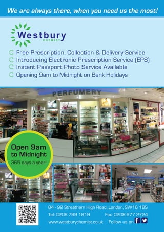 Opening 9am to Midnight on Bank Holidays
 