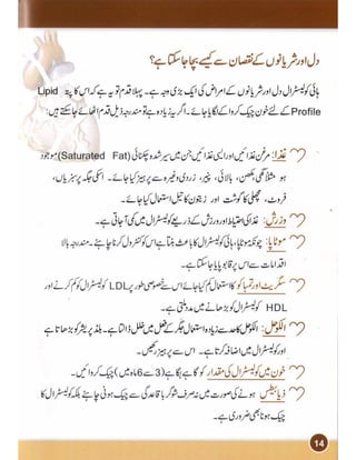 Heart and cholesterol urdu