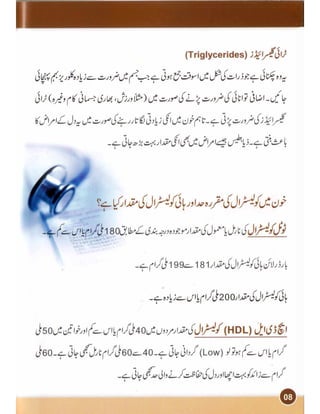 Heart and cholesterol urdu