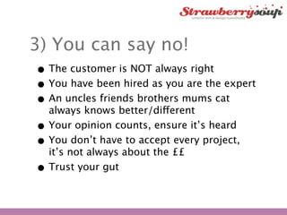 5) Network your a*se off
 • Don’t worry if you’re not a natural
 • People buy from people they like
 • Use friends, family...