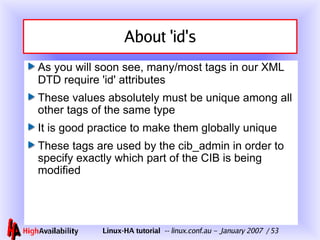 About 'id's <ul><li>As you will soon see, many/most tags in our XML DTD require 'id' attributes </li></ul><ul><li>These va...