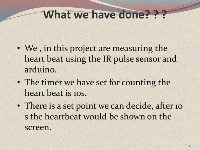 Heart beat detector using arduino | PPTX | Heart and Cardiovascular ...
