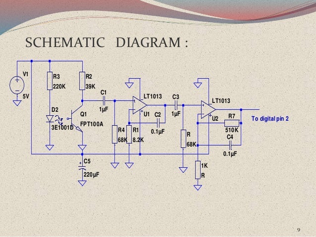 Heart beat detector using arduino lm324 block diagram 