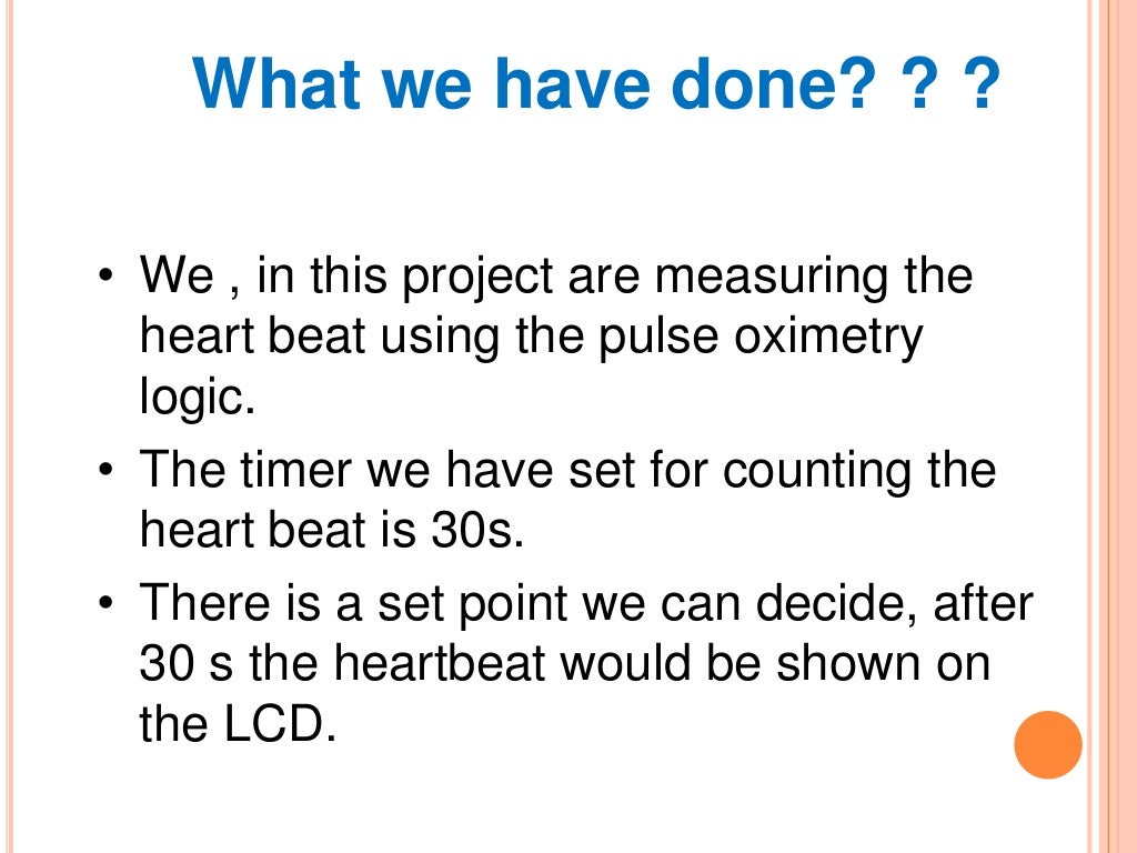 Heart beat monitor system PPT