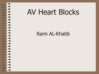 AV Heart Blocks
Rami AL-Khatib
 