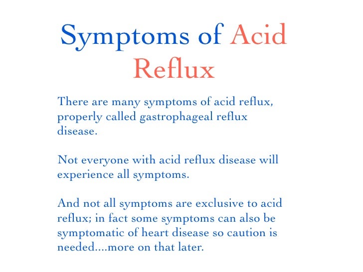 Acid Reflux Symptoms Revealed