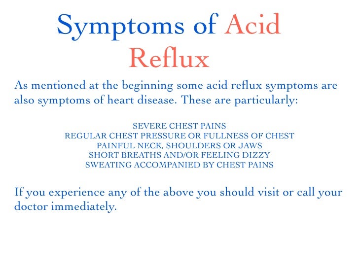 Acid Reflux Symptoms Revealed Acid Reflux Symptoms Revealed