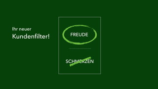FREUDE 
SCHMERZEN 
Ihr neuer 
Kundenfilter! 
 