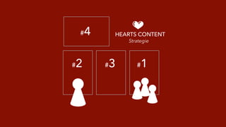 #4 
HEARTS CONTENT 
Strategie 
#2 #3 #1 
 