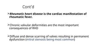 Rhd heart disease.pptxcardio vascular system pathology part on ...