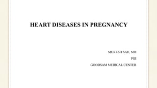 HEART DISEASES IN PREGNANCY
MUKESH SAH, MD
PGI
GOODSAM MEDICAL CENTER
 