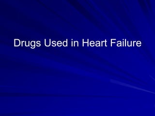 Drugs Used in Heart Failure
 