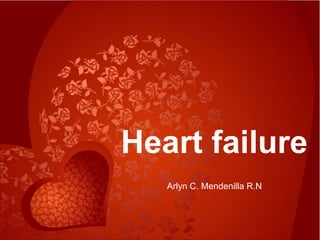 Heart failure Arlyn C. Mendenilla R.N 