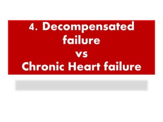 4. Decompensated
failure
vs
Chronic Heart failure
 