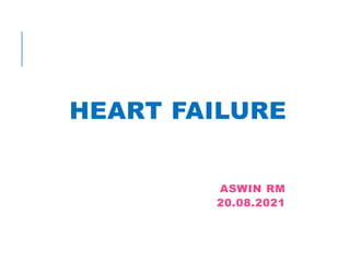 HEART FAILURE
ASWIN RM
20.08.2021
 